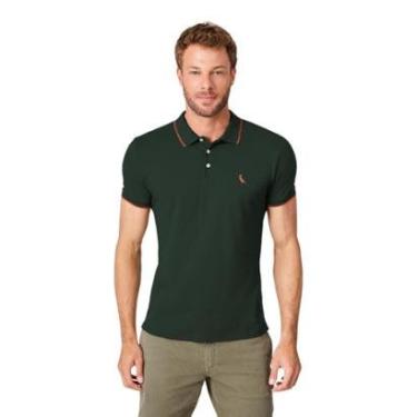 Imagem de Camisa Polo Reserva Enxuto Friso Unico Masculina Verde-Masculino