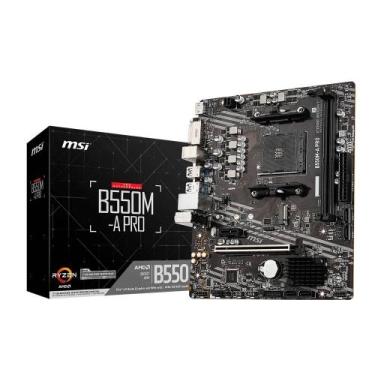 Imagem de Placa Mãe MSI B550MA PRO AM4 2xDDR4 Chipset AMD B550 mATX