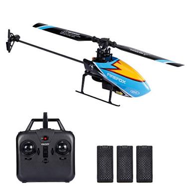 Imagem de GoolRC C129 RC Helicopter for Adults and Kids, 4 Channel 2.4Ghz Remote Control Helicopter with 6-Axis Gyro, Aileronless RC Aircraft with Altitude Hold and 3 Batteries (Blue)