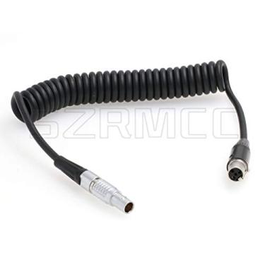 Imagem de SZRMCC 0B 2 pinos macho para Mini XLR 4 pinos fêmea enrolada cabo de alimentação para câmera ARI Alexa 12V para TVLogic Monitor (cabo espiral de 2 pinos)