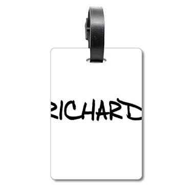 Imagem de Rímel especial com nome em inglês RICHARD para bagagem, cartão de bagagem, etiqueta
