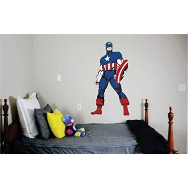 Imagem de Adesivo De Parede Decorativo Capitão América tamanho 50x95cm
