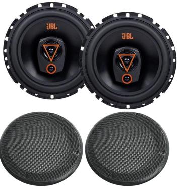 Imagem de Par Alto Falantes 6  JBL Triaxial 6TRMS80 Multisystem 160W + Par de Telas Proteção 6  P...