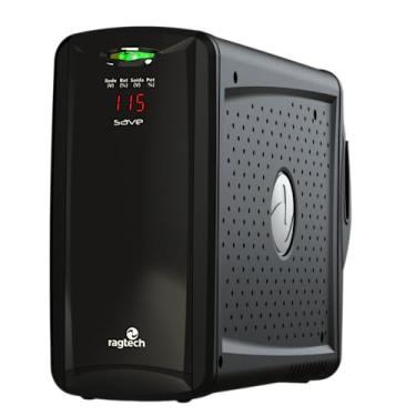 Imagem de RAGTECH – Nobreak New Save Digital NSV 600 (Com Display Digital) – 600VA/300W – 1 bateria 12V/7Ah – Bivolt – 6 tomadas – Modelo 4134