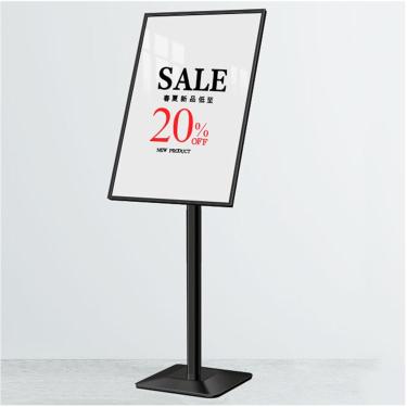 Imagem de Suporte de sinalização Suporte de pôster de chão, Suporte de sinalização de exibição interna externa, Suporte de pôster de pedestal ajustável, Show de negócios de igreja escolar, Supermercad