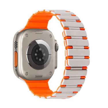 Imagem de Pulseira Elos Silicone Dupla Cor Compatível Com Apple Watch - Baú do V