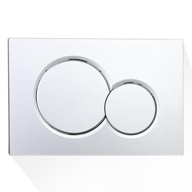 Imagem de OasisFlow Atuador de placa de descarga dupla para vasos sanitários pendurados na parede, compatível com Geberit Sigma01-115.770.21.5, fácil instalação, placa de descarga incluída (prata)