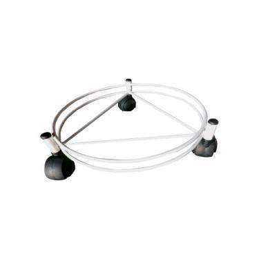 Imagem de Suporte para Botijão e Vaso Epoxi com Rodinhas Branco - METALFER, BRAN