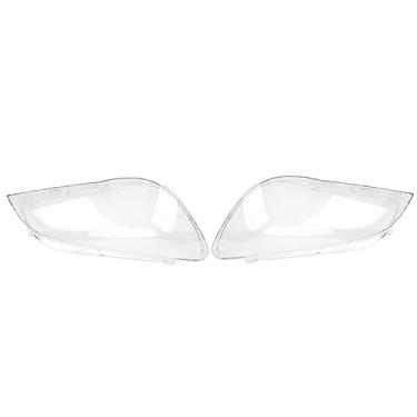 Imagem de GRCFUMO Tampa da lente do farol de 1 par, tampa da lente do farol dianteiro, tampa da lente do farol transparente do carro ABS, tampa à prova d'água do farol do carro para F01 F02