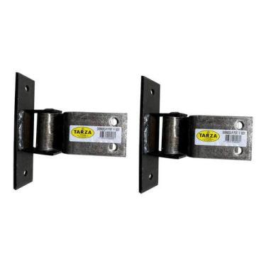 Imagem de 4 Dobradiça Para Porteira H 80cm Forjada Tarza