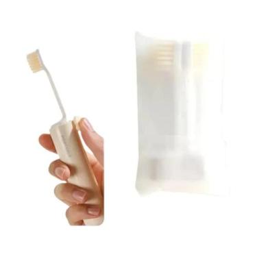 Imagem de Escova De Dentes Dobrável 2 Em 1 Pequena Com Estojo De Viagem  Essenci