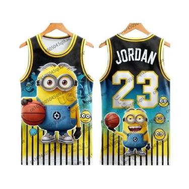 Imagem de Camiseta Sem Mangas Unissex Oversize Minions Jordan 23, Camiseta De Ba