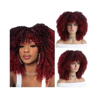 Imagem de Peruca Sintética Curta Gradiente Marrom De 16 Polegadas, Castanho Clar