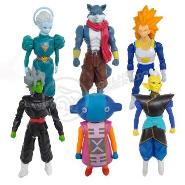 Imagem de Kit Conjunto 6 Boneco Vegeta Ssj3 Dragon Ball Super 15Cm