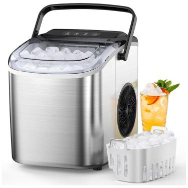 Imagem de Máquina de Gelo Portátil que Produz 12 kg em 24H com Limpeza Automática e Material de Aço iInoxidável, 110V 300W, Electactic