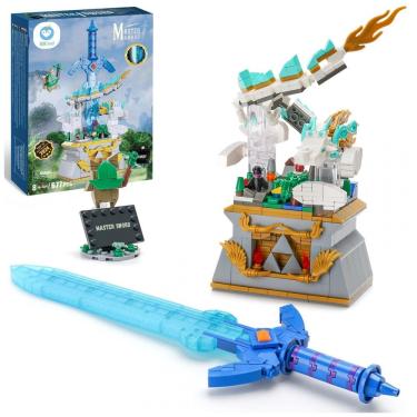 Imagem de Espada Mestre Luminescente Sillbird BOTW com Dragão 677 Peças para Montagem Decorativa