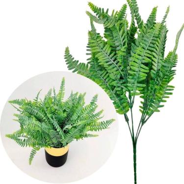 Imagem de Planta Artificial Samambaia 40cm com 10 Ramos e 35 Folhas por Ramo Verde Outras Marcas