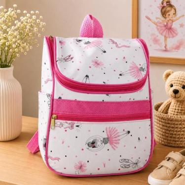 Imagem de Mochila Maternidade Média Elegante Espaçosa Prática Resistente Cor:Pin