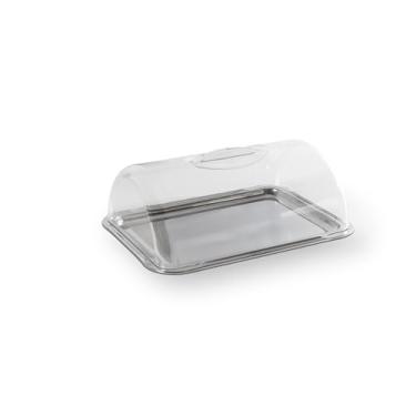 Imagem de Forma Porta Bolo/Torta Retangular Pop em Aço Inox