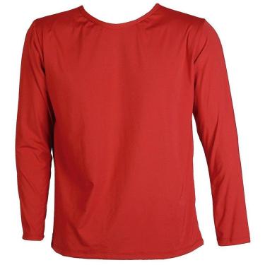 Imagem de Camisa Termica Plus Size Fator Protecao Solar Uv 50 Vermelha-Unissex