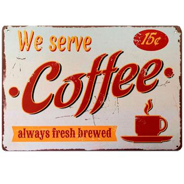 Imagem de Placa Decorativa Mdf We Serve Coffee
