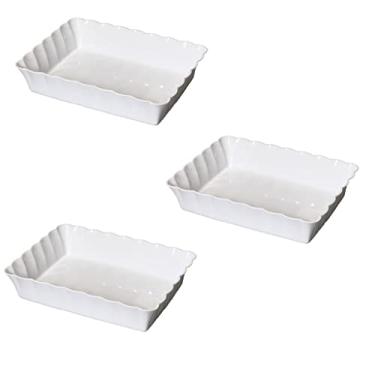 Imagem de Kit 3 Travessa Canelatta LE CHEF Branca 34,4X26,4X6,6Cm 1822 PARAMOUNT
