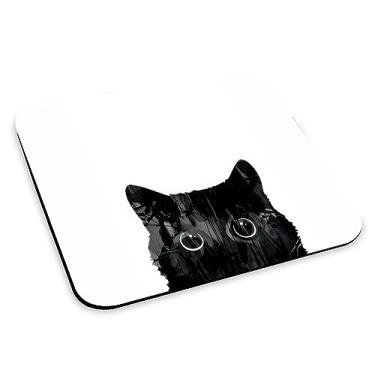 Imagem de Mouse Pad Mousepad Gato Preto Engraçado