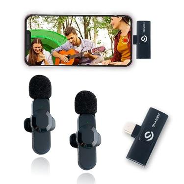 Imagem de Microfone de Lapela sem Fio Duplo 2 em 1 p/Android Tipo C