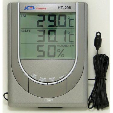 Imagem de Termohigrômetro c/ Sensor Externo HT-208 - Registro Min/Máx