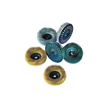 Imagem de Scotch-Brite 3M Disco de cerdas 11,4 cm (4 1/2 polegadas), grão médio 36, Marrom escuro, Compatível com Moedor de ângulo e Máquina de corte, Material não tecido com partículas abrasivas incorporadas