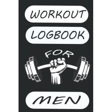 Imagem de Workout logbook for Men: Exercise Journal and Fitness Notebook for Personal Training / Powerlifting, Weight Lifting and Cardio / Gym Planner for young mens, adult and Boys / Small Size 6x9 Soft Cover