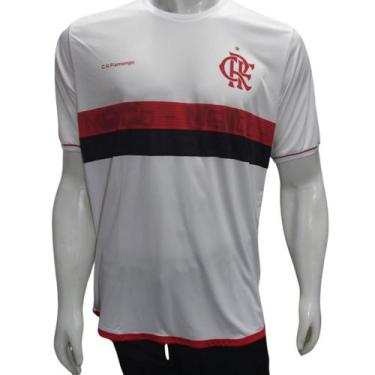 Imagem de Camiseta Flamengo Branca E Vermelha Tam G - Braziline