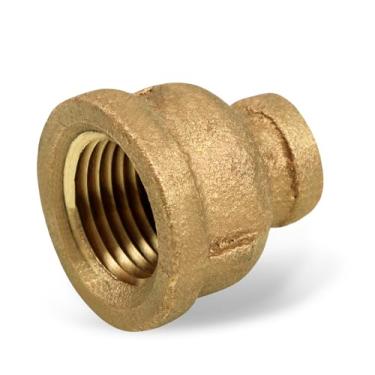 Imagem de Supply Giant Acoplamento de redução sem chumbo CSSD0122 de 1/2" x 3/8" com extremidades rosqueadas de tubo nacional, estrutura de latão, maior resistência à corrosão, econômico e fácil de instalar, 20
