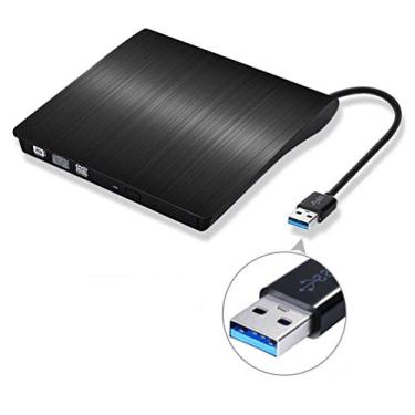 Imagem de Gravador externo ultrafino USB 3.0 CD/DVD-RW para MacBook Pro Air Imac ou outro PC/laptop, Preto