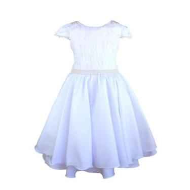 Imagem de Vestido Branco Infantil Festa - Primeira Comunhão - Formatura