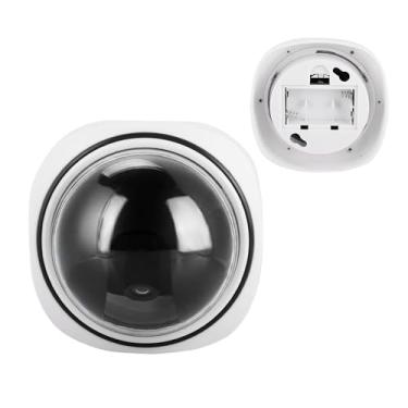 Imagem de Câmera Falsa Interna Externa, Câmera De Segurança Falsa Dome Com Luz LED Vermelha Piscando Câmeras Fictícias De Vigilância Sem Fio, Câmera De Vigilância Externa Interna