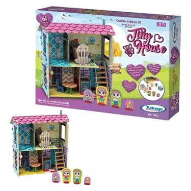 Imagem de Brinquedo Pedagógico Em Madeira MDF Casinha De Boneca Com Móveis Tiny House (Casinha Tiny House)
