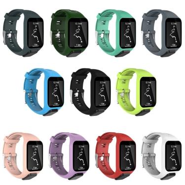Imagem de Pulseira de pulso de silicone para smartwatch tomtom séries 2 e 3  modelos runner  spark 3  com gps