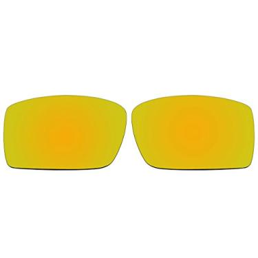 Imagem de Lentes polarizadas de substituição para óculos de sol Oakley Gascan (não serve para Gascan S), Espelhado dourado, Small