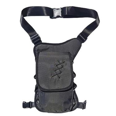 Imagem de Mochila de coxa, bolsa de perna Larswon bolsa de coxa, bolsa tática de cintura para motocicleta, bolsa impermeável, D - cinza, Medium, Bolsa de perna