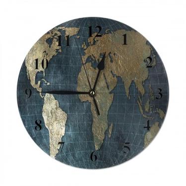 Imagem de LoLo UoUo Relógio de parede com mapa-múndi continente território global fronteira nacional casa de fazenda relógio grande exclusivo decoração de parede sem tique-taque para casa, escritório, escola,