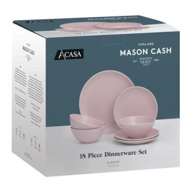 Imagem de Aparelho de Jantar Rosa com 18 Peças - Mason Cash