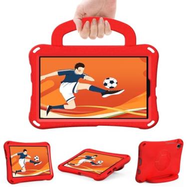 Imagem de Capa infantil compatível com Samsung Galaxy Tab A9 de 8,7 polegadas SM-X110/X115/X117, compatível com Samsung Tab A9 capa protetora para crianças, capa leve para tablet à prova de choque(Rojo)