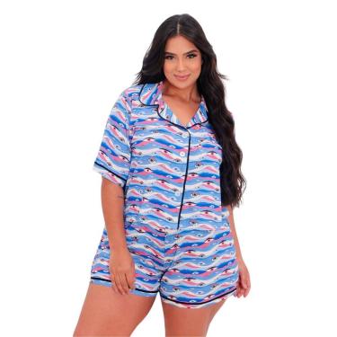 Imagem de Pijama Feminino Plus Size Americano Estampado