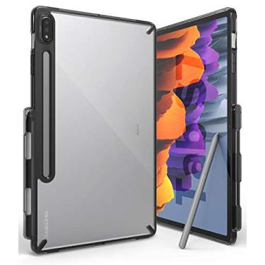 Imagem de Ringke Capa Fusion compatível com Samsung Galaxy Tab S8 (2022) / S7 (2020) Suporte de caneta Stylus S integrado – preto fumê