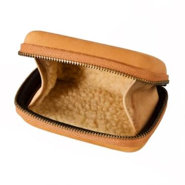 Imagem de IEM Capa protetora para fones de ouvido, capa de couro portátil, bolsa de armazenamento, AirPods Pro, Sony WF-1000 XM5 (couro bruto)