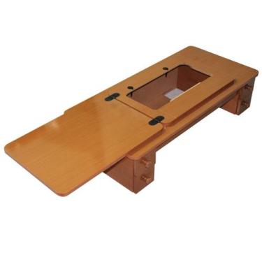 Imagem de Mesa Móvel Maquina Costura Doméstica 4 Gavetas - Megamak, Cedro