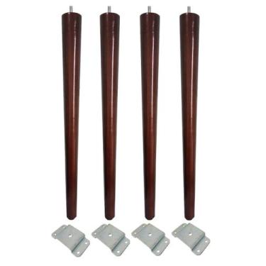 Imagem de Pe Palito 70cm Chapa Reta Metal Aço - Jthome, Imbuia Marrom Escuro, 4