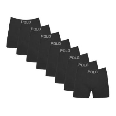 Imagem de Kit 8 Cuecas Boxer Cotton Polo 781 Algodão Sortido - POLO STAR, Preto,