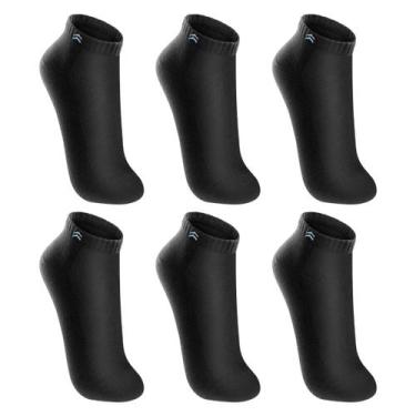 Imagem de Kit 6 Pares de Meias Up 3225 Cano Curto Algodão - Preto - QLC SPORT, 3